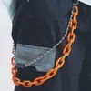 Cadena de cintura de estilo coreano ins Street, nueva celebridad de Internet, color caramelo, resina, cadena para pantalones, colgador, doble cadena vintage de moda, colgante para mujer