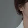 Nuevos aretes de línea compactos con forma de serpiente de moda, con temperamento de personalidad de diamante, aretes de serpiente pequeña, joyería para la oreja de viento frío simple