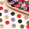Botones Redondos de Resina Coloridos al por Mayor Dos Agujeros Botones para Ropa de Bebé Camisa Botones Decorativos Versátiles Botones para Camisa Polo Cosidos a Mano