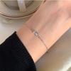 Pulsera de Lazo de Plata de Ley S925 Zircón con Forma de Corazón Chapado en Oro de 14K Diseño Nicho Fino AliExpress Venta Caliente Nuevo