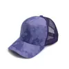 Amazon Transfronterizo Nuevos Sombreros de Sol de Verano para Hombres y Mujeres, Gorras de Béisbol de Cuero PU de Color Degradado Tie-Dye, Sombreros de Malla al por Mayor