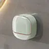 Porta-sabonete estilo luxo leve, montado na parede, instalação sem furos, suporte para sabonete, armazenamento de banheiro, com dreno, uso doméstico, com tampa, prateleira de armazenamento