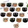 Nuevas Cuentas de Cabeza de Gato con Ojos Grandes Dibujados Aterciopeladas para Cadena de Teléfono Móvil DIY Llavero Accesorios de Joyería Cuentas Sueltas Venta al por Mayor