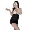 Camisola Sexy com Suspenseio para Mulheres, Estilo Pura Luxúria, Pijama com Costura em Cor Contrastante, Decote em V Profundo Tentador, Saia com Suspenseio Doce e Picante para Mulheres
