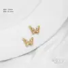 Pingente Borboleta Libélula Banhado a Ouro 14K com Zircônia DIY Artesanal Pingente para Pulseira Colar Brincos Pingente