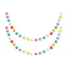 Adornos colgantes de bola de pelo de Navidad de color macarrón para habitación de niños, habitación de niñas, vestido suave de estilo nórdico para el hogar.