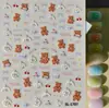 Pegatinas 5D repujadas de perro y gato de dibujos animados lindos, pegatinas adorables de temática de oso transfronterizas para cuadernos de bricolaje y arte de uñas, estilo SL