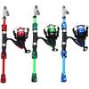 Mini vara de pesca infantil, cabo reto, telescópica, Luya Rod, vara de arremesso, roda de pesca, bolsa de vara de pesca, combinação de vara de mar, equipamento de pesca