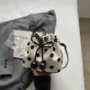 Bolsa de cordão estilo coreano com bolinhas para mulheres, nova bolsa de verão 2026 com blocos de cores vintage, bolsa de ombro e transversal casual estilosa
