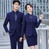 Hombres y mujeres con el mismo traje de profesor traje ropa profesional de negocios ventas de bienes raíces traje negro ropa formal overoles de banco