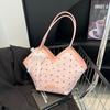 2025 Verano Elegante Gran Capacidad Estampado Lazo Encaje Casual Estético Moderno Bolso Tote de Hombro para Viajes