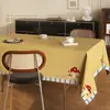 Mantel con Estampado Retro Cubierta Rectangular para Mesa de Café Mantel de Atmósfera Pequeña y Fresca Nuevo Mantel de Lino