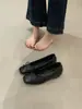 Zapatos para Mujer Estilo Francés Inspirados en Chanel con Tacón Oculto, Nuevos para 2026 Primavera/Verano Versátiles Zapatos Mary Jane Negros