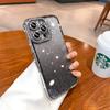 Estuche para teléfono móvil con diamantes de imitación galvanizados brillantes, con purpurina degradada y ondulación de agua, compatible con iPhone 16 Pro, funda blanda para Apple 15 y 14