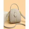 Bolso cruzado minimalista de múltiples capas con cremallera para mujer, bolso de hombro moderno y simple para el día a día