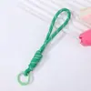 Cordão Colorido de Renda para Celular Tira de Pulso Anti-perda Trançada Artesanal Criativa Pingente Chaveiro de Miçangas Perler Dopamina