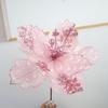 Arreglo de Flores Artificiales Navideñas Estilo Ins Flor Navideña Arreglo de Flores de Tela Adornos Decorativos Lentejuelas Hechas a Mano Decoración de Árbol de Navidad