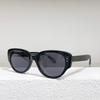 Estilo coreano novo oval óculos de sol à prova de sol personalidade do olho de gato das mulheres óculos de sol brancos miopia masculina elegante