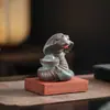 Adornos de Serpiente de Cerámica Año de la Serpiente 2025 Mascota del Zodiaco Mascota de Té Creativa Juego de Té Adornos Decorativos de Escritorio