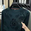 Sudadera para Hombre Otoño Nuevo Estampado Camiseta de Manga Larga con Cuello Redondo para Hombre Tendencia de Moda Ropa para Hombre Top Camiseta Básica