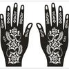 Pegatinas de Tatuaje Pintadas a Mano Transfronterizas, Pegatinas para Manos, Plantillas Caladas, Pegatinas de Tatuaje Personalizadas con Encaje Floral, Plantillas de Pasta de Henna
