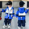 Conjunto de Macacão de Trabalho Clássico Ultraman para Meninos Primavera e Outono Conjunto Esportivo de Duas Peças para Crianças Roupas de Bebê Comércio Exterior