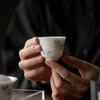 Taza de Té con Mariposa Pintada a Mano con Color Bajo Esmalte Mi Yan Porcelana Blanca Azulejo Delgado Taza de Té Individual Taza Única Set de Té Kung Fu Moderno Sencillo para Beber Té