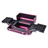 Caja de almacenamiento de belleza para uñas de gran capacidad al por mayor, práctica caja cosmética, punto de tres capas de gran capacidad portátil