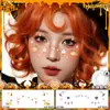 2025 Novos Adesivos Faciais de Maquiagem de Halloween Decoração de Feriado Cos Adesivos de Tatuagem à Prova d'Água Acessórios de Adereços de Fantasia para Mulheres