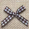 Al por mayor En stock Accesorios de moños de cinta a cuadros pequeños de 2 pulgadas para lencería, empaque de ropa interior, decoraciones de cajas de regalo y moños