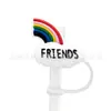 Novos acessórios para namoradas Tubo de sucção Manga Tampa de sucção Silicone Plugue de poeira Bonito Anime Party Straw Decoration Produtos transfronteiriços