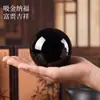 Bola de Cristal de Obsidiana Bola de Cristal Preto Bola de Pedra Preta Entrada Estudo Escritório Sala de Estar Cristal Presente Ornamento de Presente