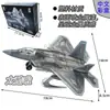 Ornamento de Modelo de Aeronave Su-35S 4 Peças Brinquedo de Montagem de Simulação F-22 Su-57 Caça-Bombardeiro D Xujia Modelo de Aeronave Militar