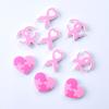 Cuentas de Silicona Rosa Cinta Cruzada, Cuidado de la Salud de la Mujer, Pulseras DIY, Collares, Accesorios para Cuentas, Cuentas Sueltas al por Mayor