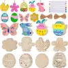 Pascua Madera Niños Bricolaje Dibujo Animado Forma Colgante Fiesta Familiar Decoración Colgante de Madera