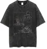Camiseta Lavável de Manga Curta para Casal Estilo Anime Bidimensional Solo Leveling Eu Subo de Nível Sozinho Suprimento Transfronteiriço Exportação