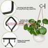 Gancho de teto com borda cruzada, cesta de flores, gancho para plantas, lanterna de parede, decoração externa, gancho preto