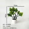 Bonsái de pino artificial estilo chino de bienvenida, adorno de planta verde de escritorio para oficina y estudio, planta en maceta decorativa para la entrada de la sala de estar del hogar