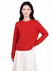 Suéter de cashmere com trança redonda elegante e estiloso, sem costura, blusa base de tricô quente e confortável para mulheres no outono