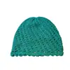 Sombrero de punto calado artístico versátil hecho a mano estilo coreano para mujer, adecuado para primavera y otoño, circunferencia de cabeza grande, hace que la cara se vea más pequeña, sombrero de lana vintage