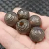 Cuentas redondas de ágata morado ahumado de 20 mm Cuentas sueltas de jade cuentas de ágata con veta posterior de agujero grande pulsera collar accesorios de joyería cuentas