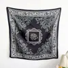 Pañuelo Cuadrado Grande Multifuncional de Sarga de Verano para Mujer con Estampado Floral, Protección Solar, Pañuelo Sombrilla, Chal, Decoración para el Viaje Diario