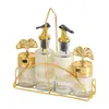 Conjunto de Potes para Temperos Folha de Bordo para Cozinha, Recipientes de Vidro Selados de Aparência Sofisticada para Condimentos, Potes Portáteis para Sal e Açúcar Venda por Atacado