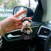 Chaveiro de carro personalizado estilo europeu e americano com saia de renda urso, pulseira de cristal requintada, bolsa, pingente, chaveiro criativo