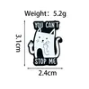 Insignia de Gato con Dedo Medio Divertida Estilo Europeo y Americano Personalidad Diversión Accesorios Ingleses Broche de Dibujos Animados Decoración para Mochila En Stock