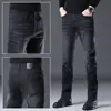 Nuevos Jeans Negros y Grises para Hombre 2026, Nuevos Pantalones Largos Casuales Rectos Ajustados para Hombre de Otoño