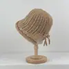 Chapéu de Pescador com Recorte Vazado nas Costas e Laço, Estilo Novo, para Mulheres, Versátil e Respirável, Chapéu de Sol para Atividades ao Ar Livre e Proteção Solar