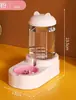 Dispensador de agua para gatos, comedero para perros, alimentador automático, inalámbrico, no eléctrico, alimentación y bebida automáticas, previene el mojado de la boca