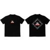 Camiseta de Algodão Transfronteiriça Estampada Estilo Europeu e Americano Manga Curta Direto da Fábrica Camiseta Masculina