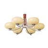 Candelabro de Salón de Madera Maciza Bauhaus Francés Vintage, Estilo Crema Nórdico Retro Comedor Dormitorio Lámpara de Estudio, Lámpara Zhongshan